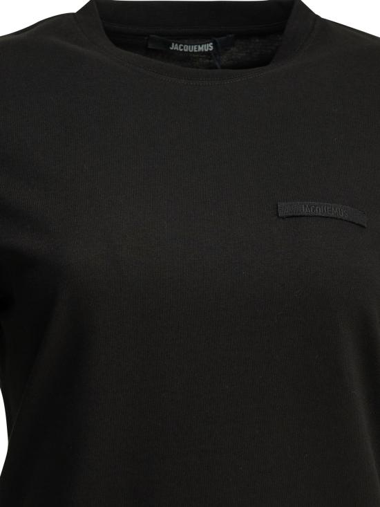 26FW 자크뮈스 그로그랭 로고 솟슬리브 티셔츠 TSW00550AJ00029BLACK - JACQUEMUS