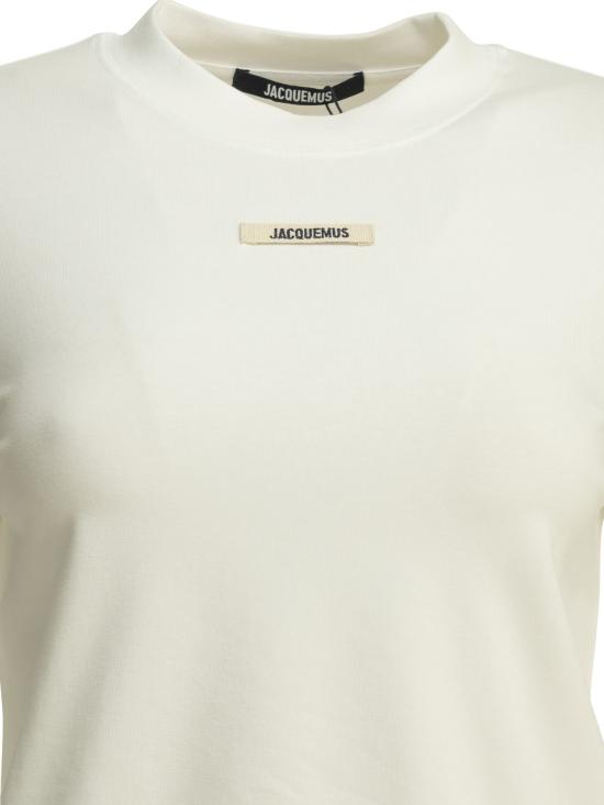 26FW 자크뮈스 그로그랭 로고 롱슬리브 티셔츠 TSW00155AJ00124WHITE - JACQUEMUS