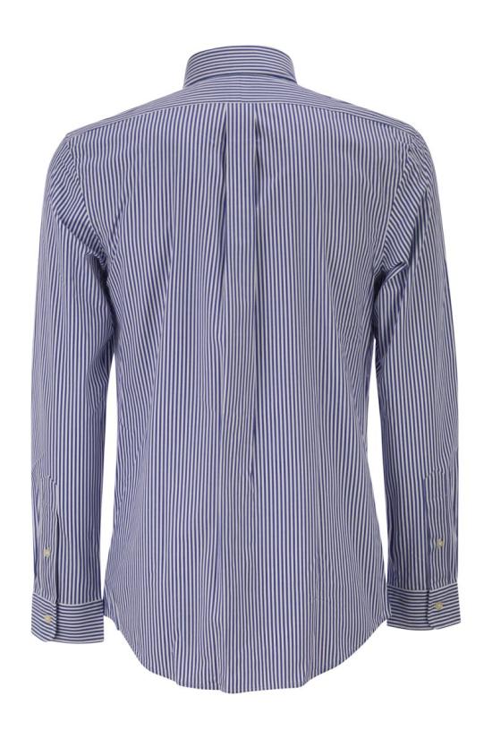 26FW 폴로 랄프로렌 커스텀 핏 코튼 포플린 포니 로고 셔츠 710928255 008 BLUE - POLO RALPH LAUREN