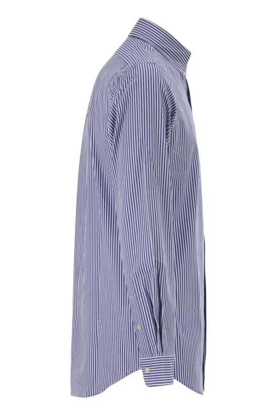 26FW 폴로 랄프로렌 커스텀 핏 코튼 포플린 포니 로고 셔츠 710928255 008 BLUE - POLO RALPH LAUREN