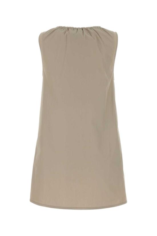 26FW 미우미우 파나마 코튼 드레스 MF6414SOOO12NS F0A08 BEIGE O TAN - MIU MIU