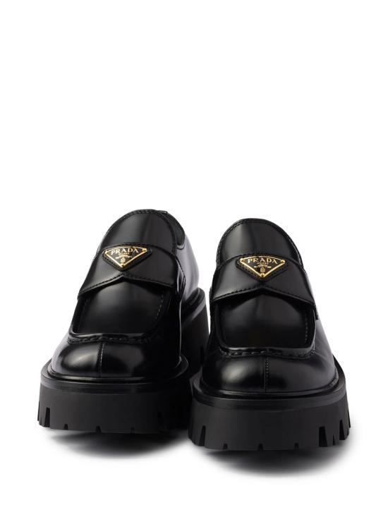 26FW 프라다 모노블럭 러버솔 레더 로퍼 1D185OFB050055 F0002 BLACK - PRADA