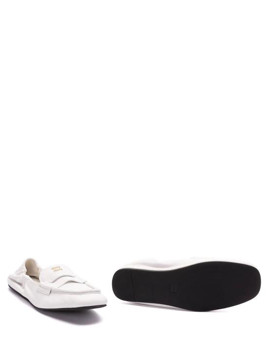 26FW 미우미우 루슈 나파 레더 로퍼 5D341EFD005EFX F0009 WHITE - MIU MIU
