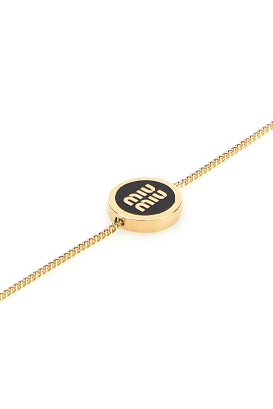 26FW 미우미우 에나멜 메탈 팔찌 5IB6322F6T F0002 BLACK - MIU MIU
