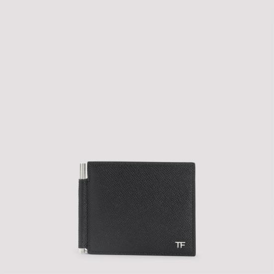 26FW 톰포드 스몰 그레인 레더 머니 클립 월렛 YM231LCL081S NAA BLACK