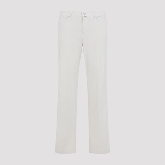 26FW 키톤 스트레이트 팬츠 UPR005LK0105L32003 PANNA WHITE - KITON