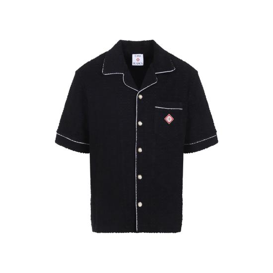 26FW 카사블랑카 반팔 셔츠 MPF26SH08502 BLACK