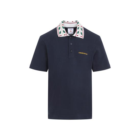 26FW 카사블랑카 폴로 티셔츠 MPF26JTP49902 NAVY BLUE