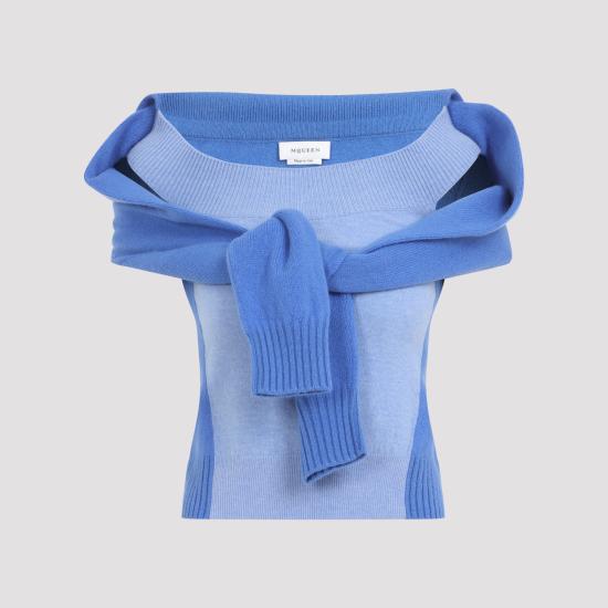26FW 알렉산더 맥퀸 스웨터 876698Q1BHW 4413 BLUE - ALEXANDER MCQUEEN