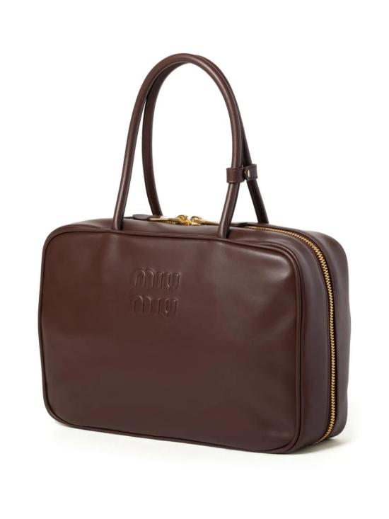 26FW 미우미우 가죽 탑 핸들백 5BB117VMON2CRW F0NBL BROWN - MIU MIU