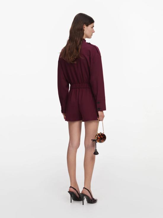 26FW 셀프 포트레이트 숏 원피스 PF26136JSBUBURGUNDY ROSSO - SELF PORTRAIT