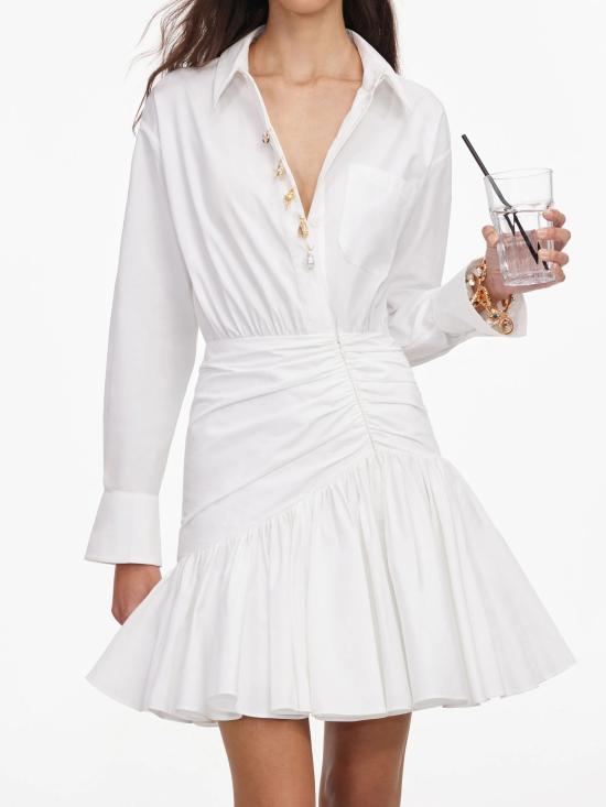 26FW 셀프 포트레이트 미디 원피스 PF26028SWWHITE BIANCO - SELF PORTRAIT