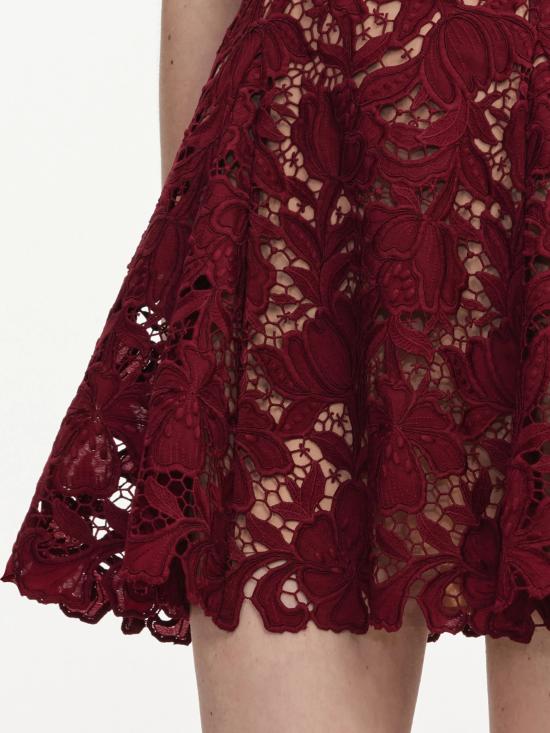 26FW 셀프 포트레이트 숏 원피스 PF26111SABUBURGUNDY ROSSO - SELF PORTRAIT
