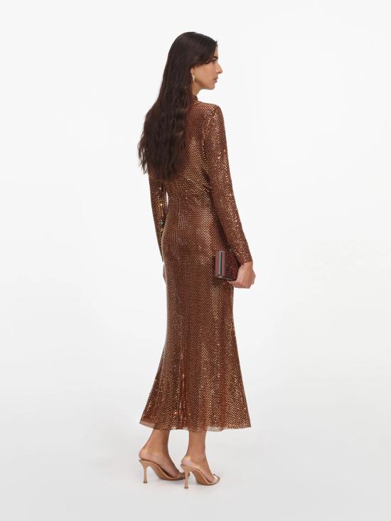 26FW 셀프 포트레이트 롱 원피스 PF26116MBRBROWN MARRONE - SELF PORTRAIT