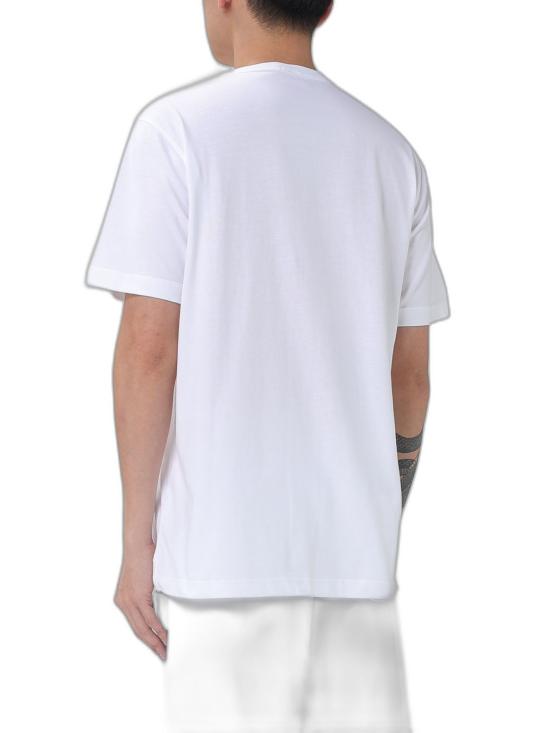 26FW 디젤 T-어드저스트-Od 메탈릭 오발 D 티셔츠 A178800CLBR100 BIANCO - DIESEL