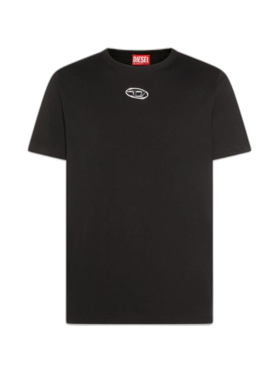 26FW 디젤 T-어드저스트-Od 메탈릭 오발 D 티셔츠 A178800CLBR9XX NERO - DIESEL