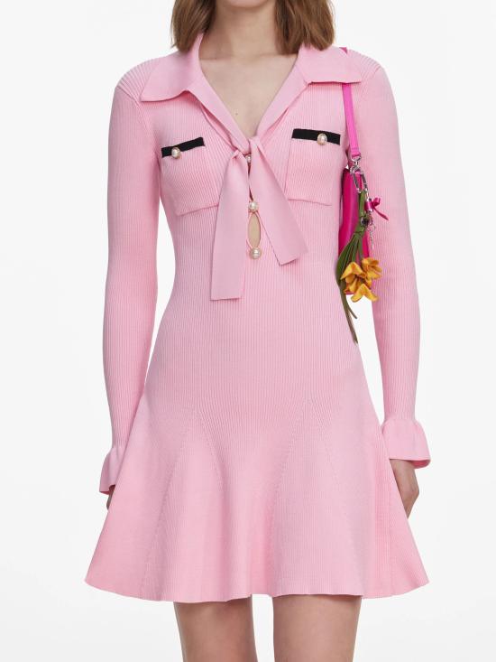 26FW 셀프 포트레이트 숏 원피스 PF26132SPPINK ROSA - SELF PORTRAIT
