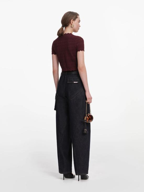 26FW 셀프 포트레이트 반팔 티셔츠 PF26069TBRBROWN MARRONE - SELF PORTRAIT