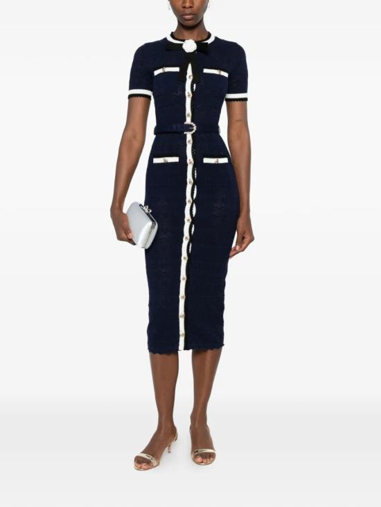 26FW 셀프 포트레이트 롱 원피스 PF26072MANPF26RTW NAVYBLUE - SELF PORTRAIT