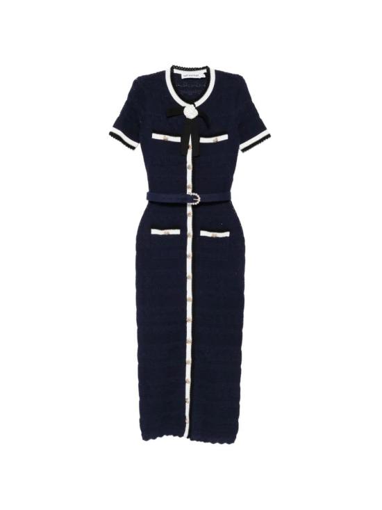 26FW 셀프 포트레이트 롱 원피스 PF26072MANPF26RTW NAVYBLUE