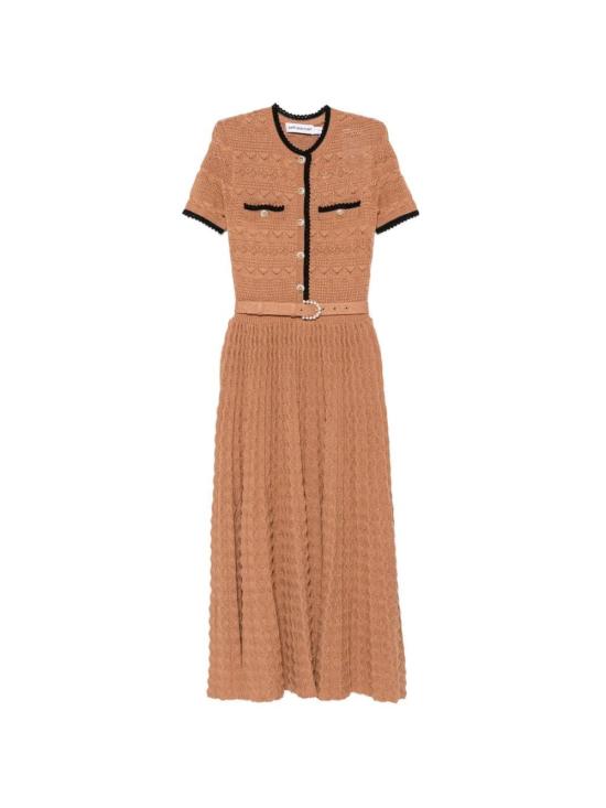 26FW 셀프 포트레이트 롱 원피스 PF26072MBBRPF26RTW BROWN