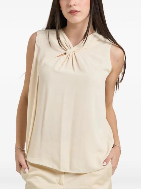 26SS 파트리지아페페 민소매 티셔츠 8C0846A8I1W409WARMI BEIGE