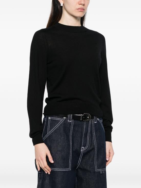 26SS 아미 스몰 하트 로고 울 니트 FKS867KN0039 0180 NOIR NOIR - AMI