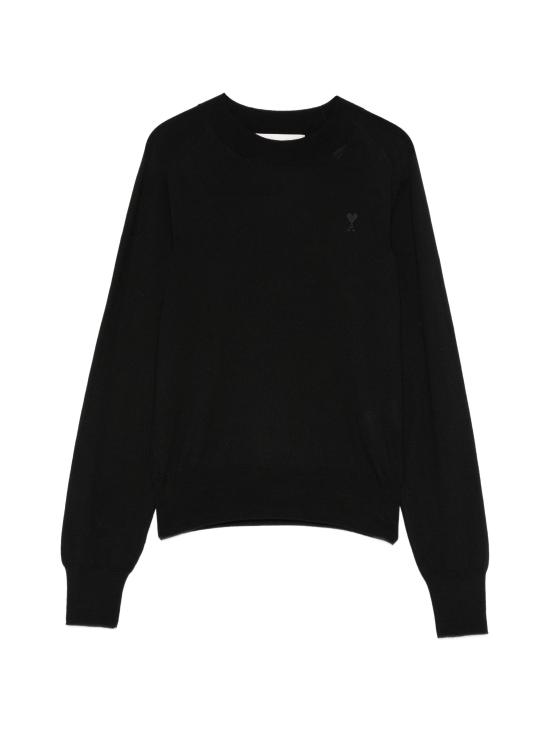 26SS 아미 스몰 하트 로고 울 니트 FKS867KN0039 0180 NOIR NOIR