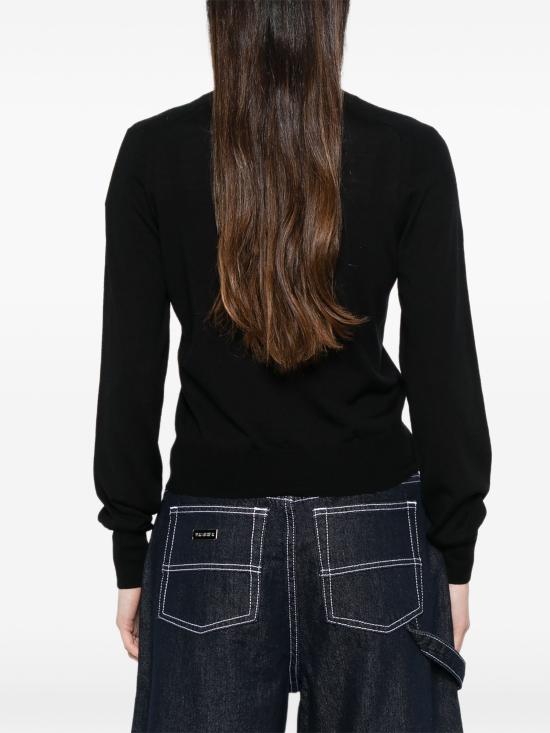 26SS 아미 스몰 하트 로고 울 니트 FKS867KN0039 0180 NOIR NOIR - AMI