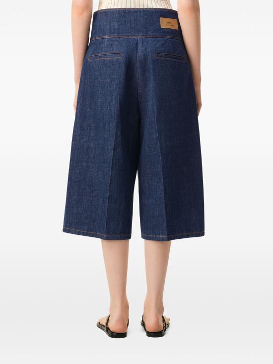 26SS 아미 코튼 랩드 벨티드 버뮤다 쇼츠 FSO840DE0122 402 INDIGO - AMI