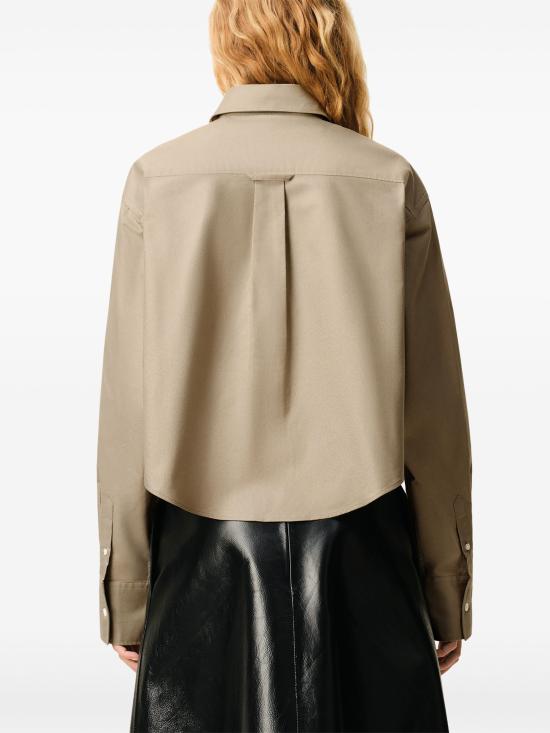 26SS 아미 톤온톤 하트 로고 크롭 오버사이즈 셔츠 FSH770CO0210 A036 BEIGE TAUPE - AMI
