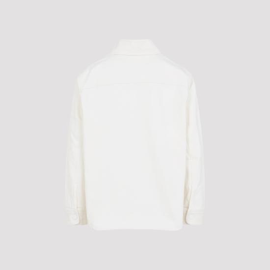 26SS 아미 톤온톤 로고 코튼 니트 오버셔츠 UJK897DE0126 136 BLANC CREME - AMI