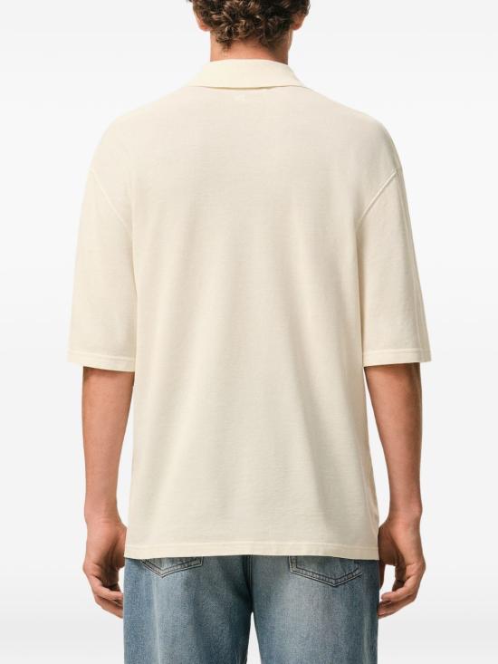 26SS 아미 톤온톤 하트 로고 코튼 패치 폴로 셔츠 UPL428JE0221 136 BLANC CREME - AMI