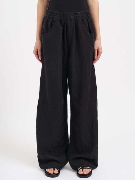 26SS 안드레아 야코브 스트레이트 팬츠 N26WSFT79COTTONLINEN09 BLACK