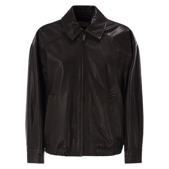 26FW 위켄드막스마라 가죽 자켓 2625446041600 DARK BROWN
