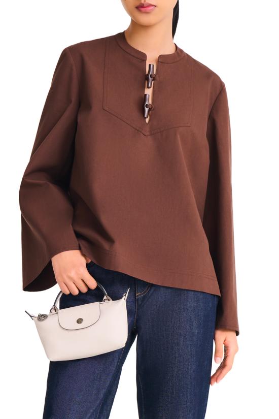 26FW 롱샴 르 플리아쥬 엑스트라 XS 레더 파우치 34205987 555 Carta - LONGCHAMP