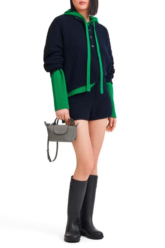 26FW 롱샴 르 플리아쥬 엑스트라 XS 레더 파우치 34205987 P55 Tortora - LONGCHAMP