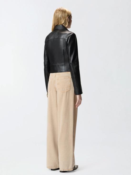 26FW 핑코 바이커 자켓 Pelle Nero를 입은 Chiodo Stile Biker - PINKO