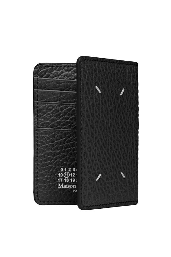 26FW 마르지엘라 보빈 레더 카드 홀더 SA1VX0011P4455 T8013 BLACK - MAISON MARGIELA