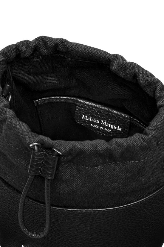 26FW 마르지엘라 미니 5AC 로고 패치 버킷백 S61WG0035P4348 T8013 BLACK - MAISON MARGIELA