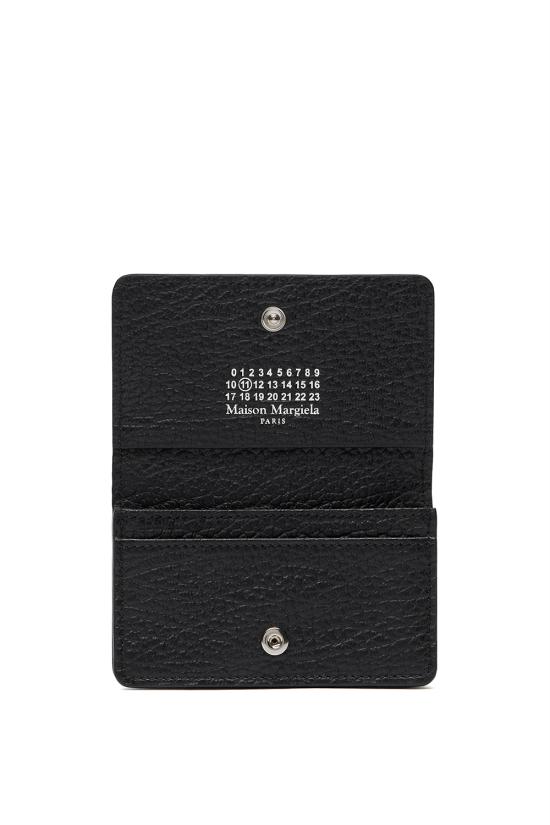 26FW 마르지엘라 스티치 레더 플랩 카드 홀더 SA3VX0008P4455 T8013 BLACK - MAISON MARGIELA