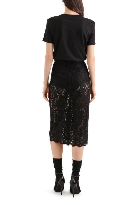 26FW 돌체앤가바나 코르도네토 레이스 미디 스커트 F4B7ITHLMTB N0000 - DOLCE & GABBANA
