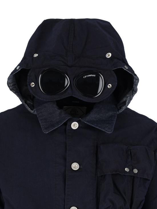 26SS 씨피 컴퍼니 고글 로고 50 FILI 인디고 밀리터리 자켓 20CMOW164A 110288W 883 INSIGNIA BLUE DOM - C.P. COMPANY