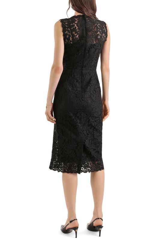 26FW 돌체앤가바나 코르도네토 레이스 드레스 F6H0ZTHLMTB N0000 Nero - DOLCE & GABBANA