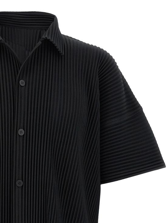 26SS 옴므 플리세 이세이 미야케 반팔 셔츠 HP66JJ051 15 BLACK DOM - HOMME PLISSE' ISSEY MIYAKE
