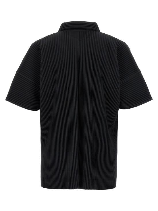 26SS 옴므 플리세 이세이 미야케 반팔 셔츠 HP66JJ051 15 BLACK DOM - HOMME PLISSE' ISSEY MIYAKE