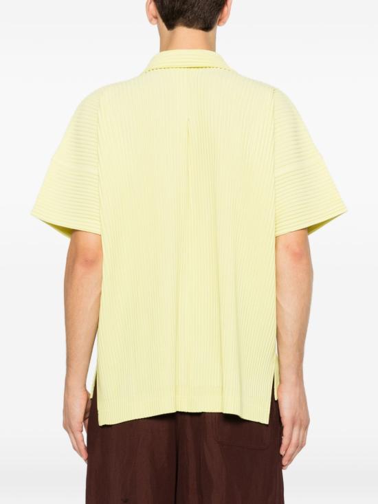 26SS 옴므 플리세 이세이 미야케 반팔 셔츠 HP66JJ051 53 ZUCCHINI YELLOW DOM - HOMME PLISSE' ISSEY MIYAKE