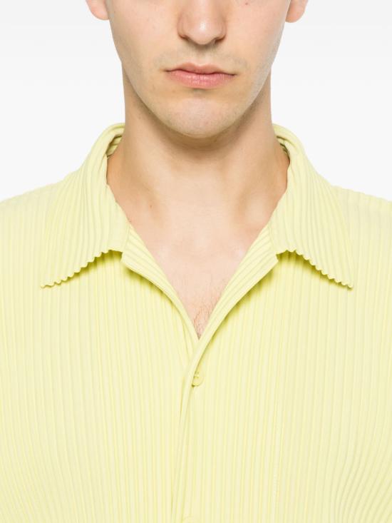 26SS 옴므 플리세 이세이 미야케 반팔 셔츠 HP66JJ051 53 ZUCCHINI YELLOW DOM - HOMME PLISSE' ISSEY MIYAKE