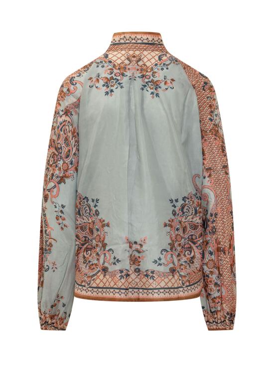 26FW 짐머만 블라우스 4461TSS261 BLUPF BLUE PAISLEY FLORAL - ZIMMERMANN