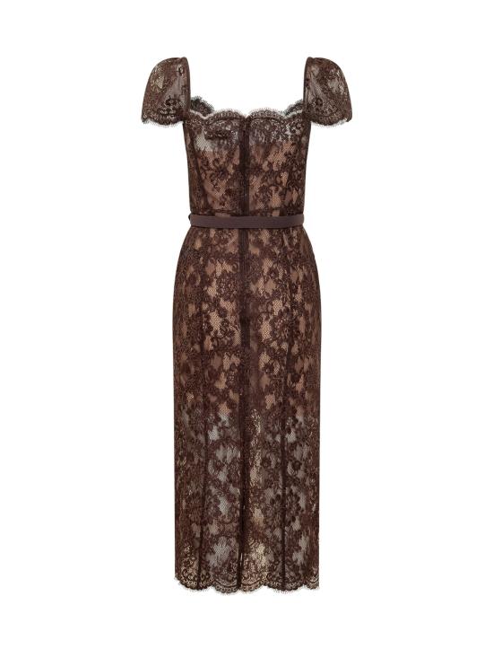 26FW 셀프 포트레이트 롱 원피스 PF26099MABR BROWN - SELF PORTRAIT